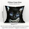 Wild Cats Cushion Cover Household Decoration Linen Sofa Cushion Cover: Skin-Friendly & Breathable with Invisible Zipper