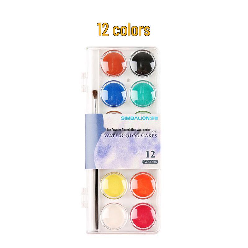 

Lion 36-Color Student Watercolor Paint Set - Washable & Portable