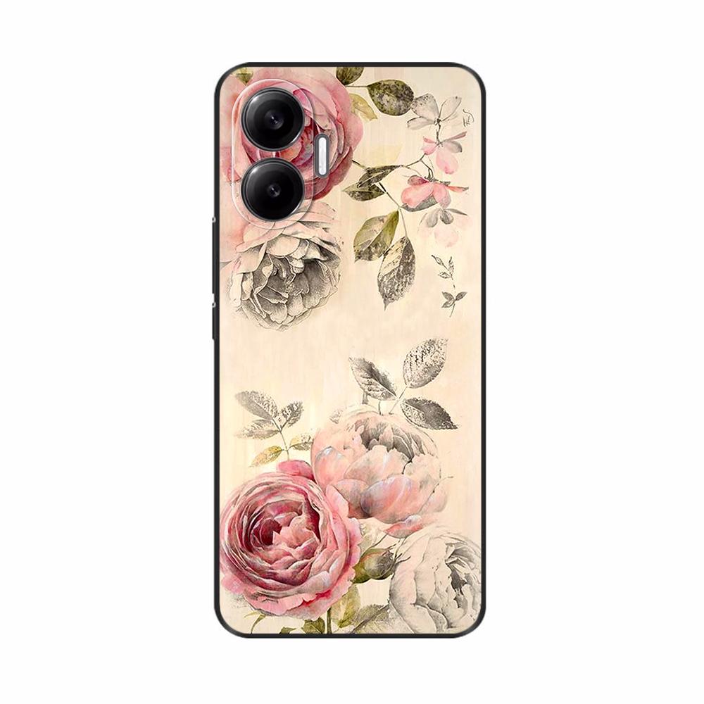For Xiaomi Poco F7 PocoF7 Phone Cover For Redmi Turbo 4 Pro 5G Case Silicone Cute Love Painted Shockproof Shell Bumper Fundas