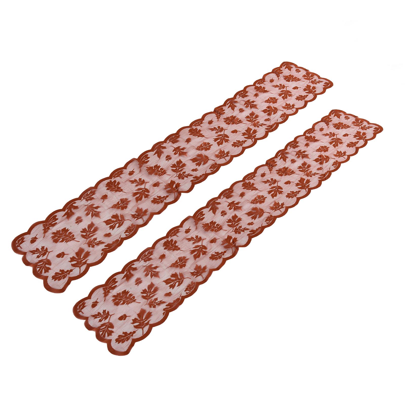 

2 шт. Осенняя скатерть-дорожка с рисунком кленовых листьев, ржаво-красная, элегантный стиль, украшение для дома на День благодарения