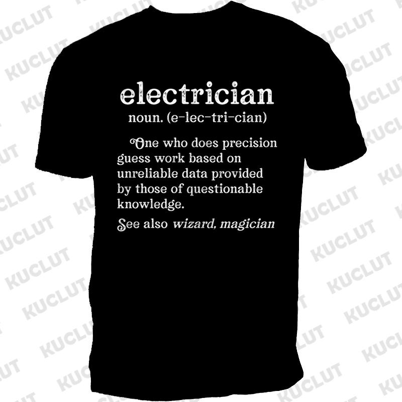 I'm An Electrician I Cut Wires Journal Print T Shirt Retired Electrician Graphic Shirts Casual Short Sleeved Tee T-shirt