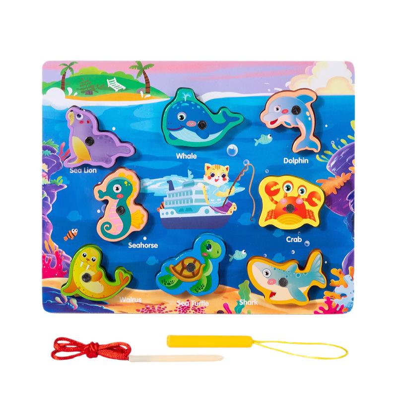 Animal Matching Magnetic Wooden Lacing Puzzle for Kids Ages 3-6