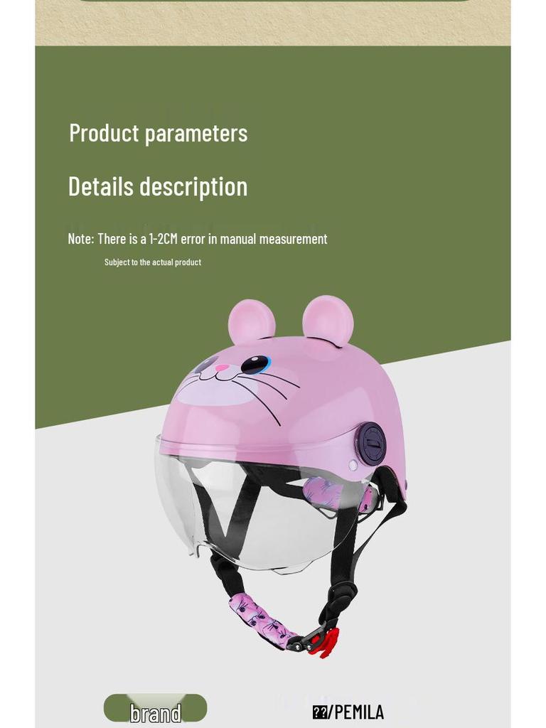 Dziecięcy kask rowerowy z goglami przeciwmgielnymi UV i uszami dźwiękowymi