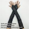 1pair Reflective Sequins Gloves Glitter Long Gloves Comfortable Breathable Glove for Costume Parties