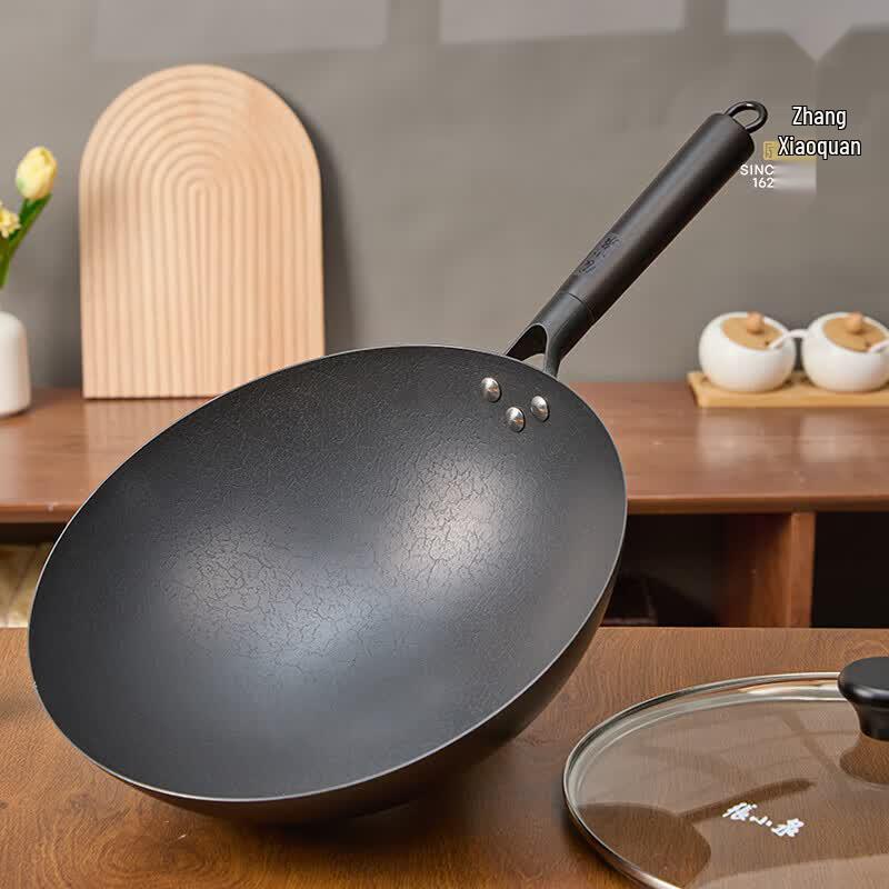 Zhang Xiaoquan 32cm Fine Iron Round-Bottom Wok