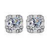 5mm S925 Silver Geometric Square Stud Earrings Mini Elegant Fashion Moissanite Earrings D VVS1 Delicate Jewelry