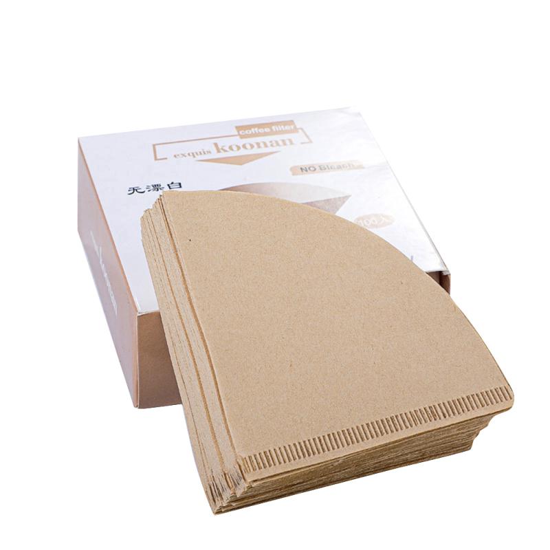 

CANXING 100 шт. фильтры для кофе многоразмерные одноразовые конусные фильтры для кофе бумажные пищевые фильтры из древесной массы 3-4 filter paper