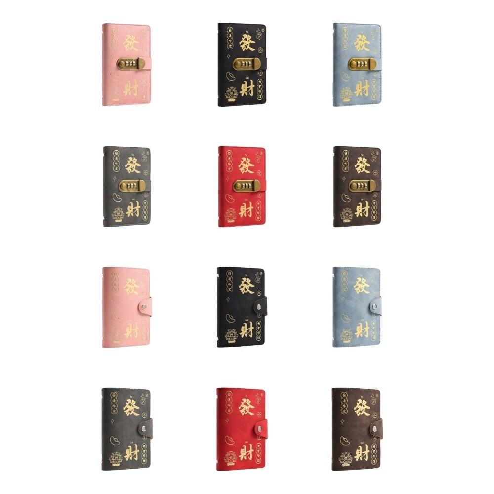 PU Leather Envelop Savings Challenges Book God of Wealth Style Cash Budget Notebook Money Planners