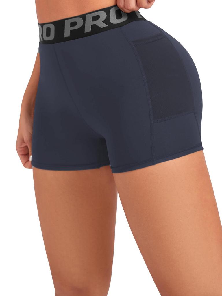 Women's Quick-Dry Fitness Shorts with Pocket - Running, Training & Yoga
