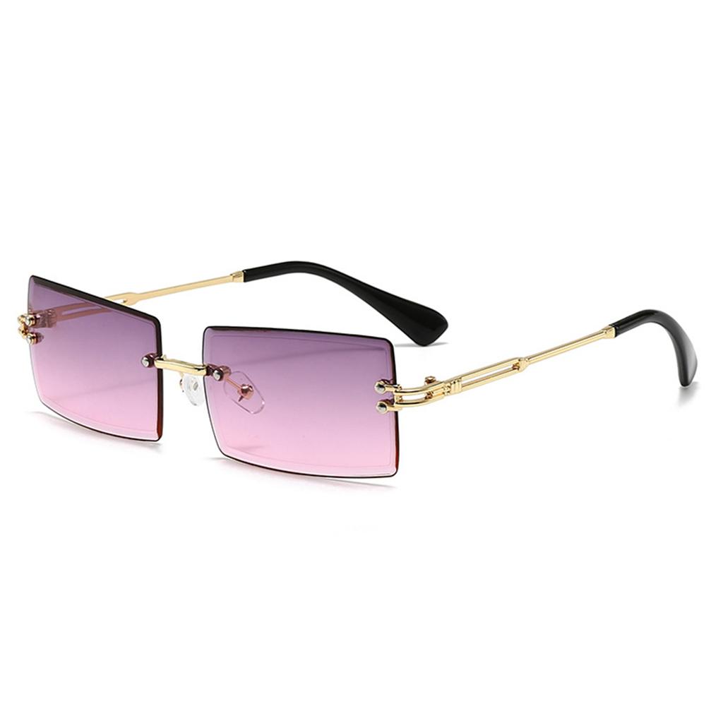 Rimless Fashion Glasses For Women Men Luxury Vintage Fashion Shades Travel Outdoor Glasses