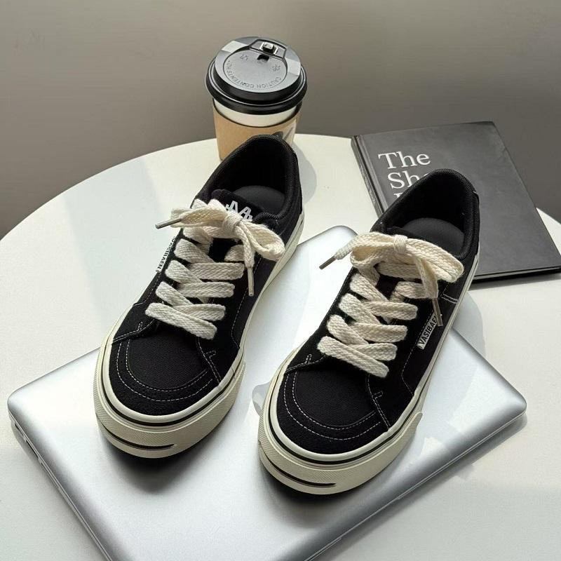 

Мужские новые повседневные парусиновые туфли Легкая ткань Повседневные кроссовки Для улицы Нескользящая толстая подошва Удобные Универсальные базовые 44 чёрный