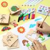 Kids Drawing Toys Montessori Diy Painting Stencils Template Wooden Craft Puzzle Educational Toys For Boys Girls Birthday Gift