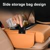 Portable Center Console Armrest Cushion Leather With Cup Holder Tissue Box Car Armrest Pillow Multifunctional Parts & Accessorie