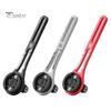 Out Front Bike Mount Aluminum Alloy Bracket with Replaceable Bike Computer Base Adjustable Integrated Out Front Bicycle Mount for Garmin Edge