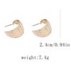 Retro and Unique Bamboo Joint Texture Wide C-shaped Stud Earrings, Simple, Fashionable, Exquisite and High-end