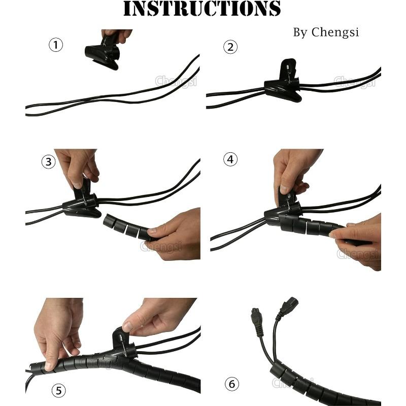 1/2 stücke Kabel Hülse Organizer Kabel Draht Wrap Spiralschlauch Kabel Management Hülse für Home Office PC TV