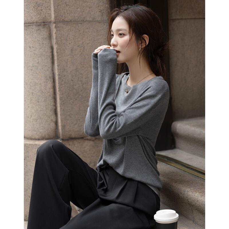 Demana Women's Faux Layered Colorblock Wool Blend Knit Sweater