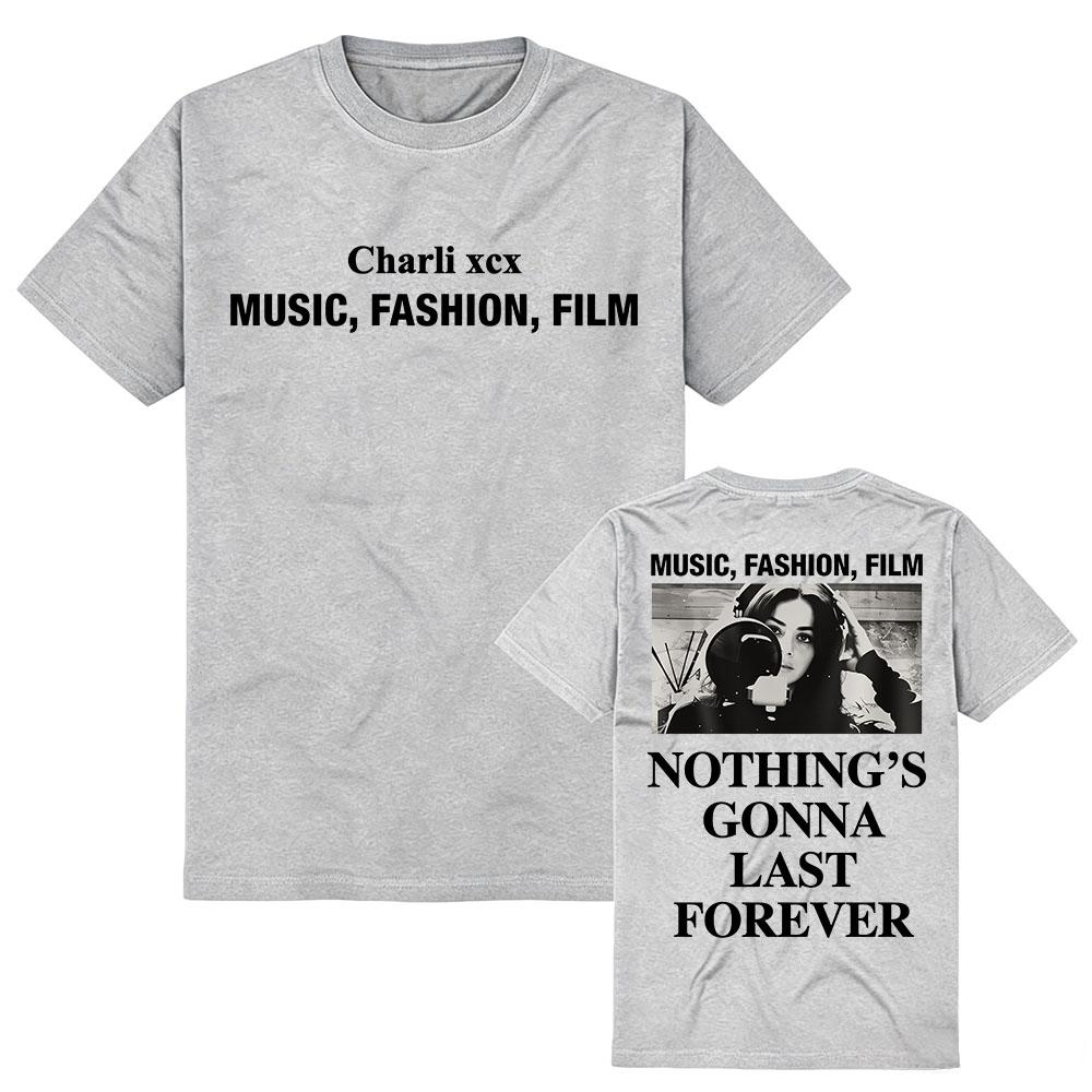 Music Fashion Film Tshirts Unisex Letter Graphic T-Shirt Crew Neck Short Sleeve Vintage Retro Clothing