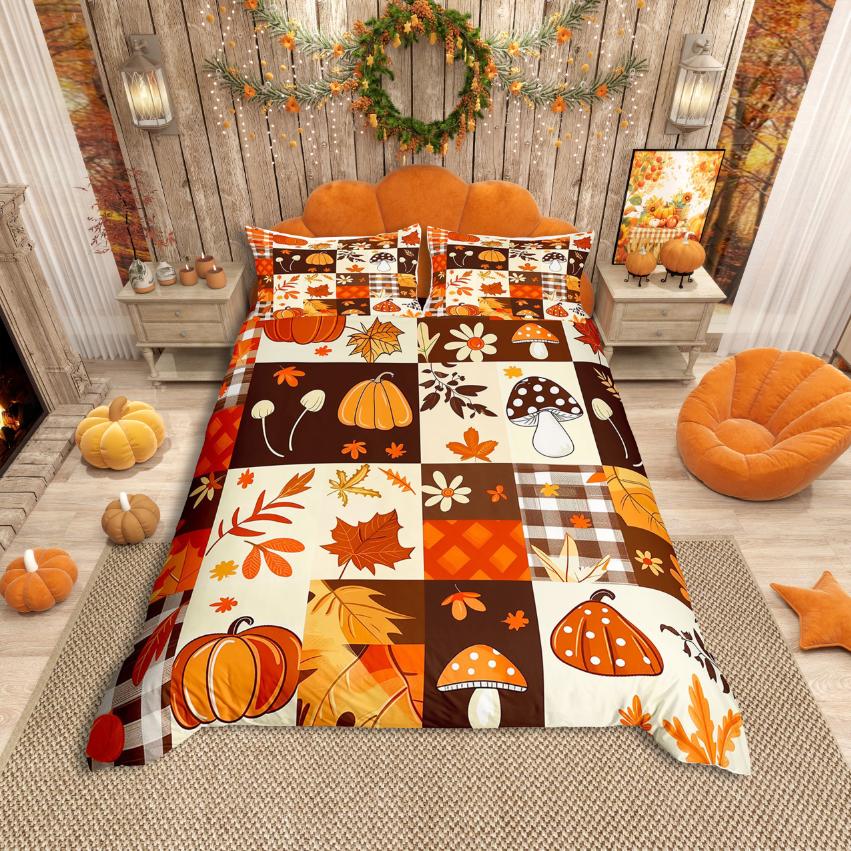 Homewish Highland Cattle Duvet Cover SetRustic Farmhouse Cabin Comforter Cover SetAutumn Sunflower Bed Set For Boys Girls