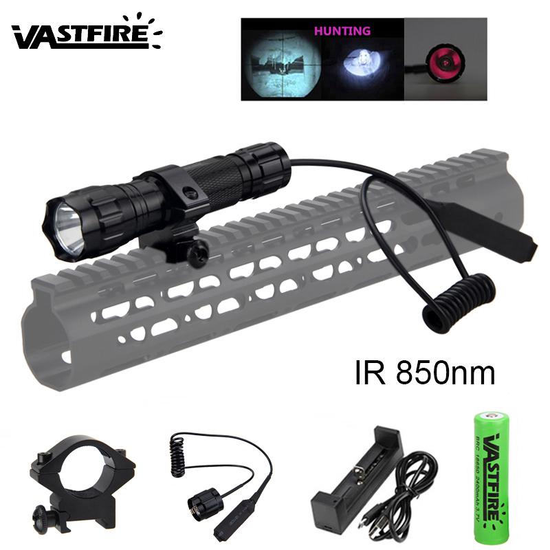 Adjustable LED Flashlight 5W 940nm IR Night Vision LED Light Reflector Lamp