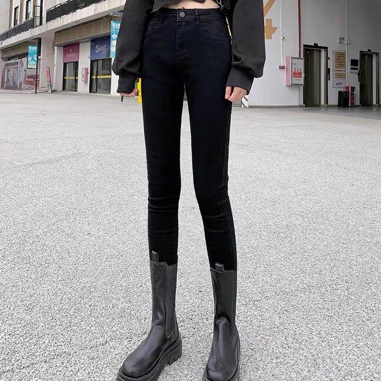 

Женские зимние флисовые стрейчевые джинсы клеш 2025: С высокой талией, стройнящий, американский ретро-стиль 2XL [131-145 lbs]