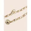 1pc Stylish Zinc Alloy Chain Waist Belt, Gold/Silver Color, Versatile Metal Waist Chain To Match Dress, Skirt, Pants, Suitable For Valentine's Day