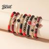 Football Party Accessory Game Day Bracelets Stackable Sports Charm Elasticated