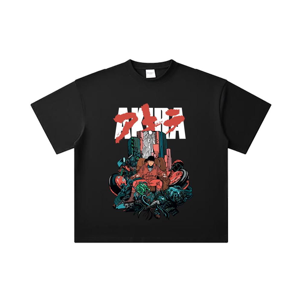 260 GSM Double Yarn 32 Count 100% Cotton Akira V1 Print Unisex Heavy Cotton T Shirt