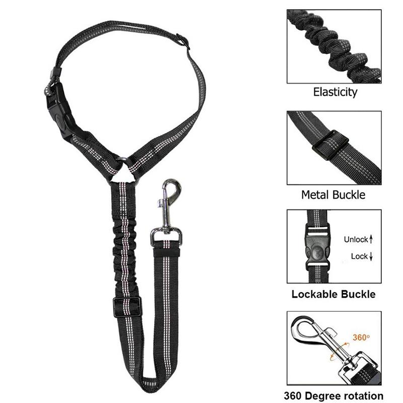 Dog Seat Belt Medium Dog Small Dog Pet Seat Belt Car Leash 360-Degree Swivel Hook
