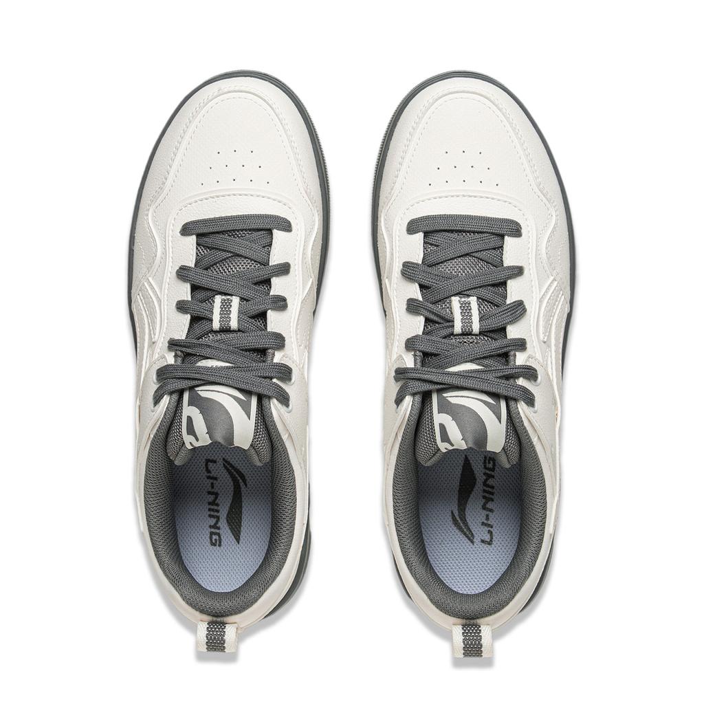 Li Ning Qiong Yun Comfortable Versatile Non-Slip Wear-Resistant Breathable Low-Top Skate Shoes Men sneaker White AGCT297-6