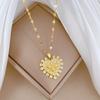 Geometric Zircon Love Light Luxury Temperament Gorgeous Full Diamond Necklace Female Versatile Collarbone Chain Titanium Steel Chain