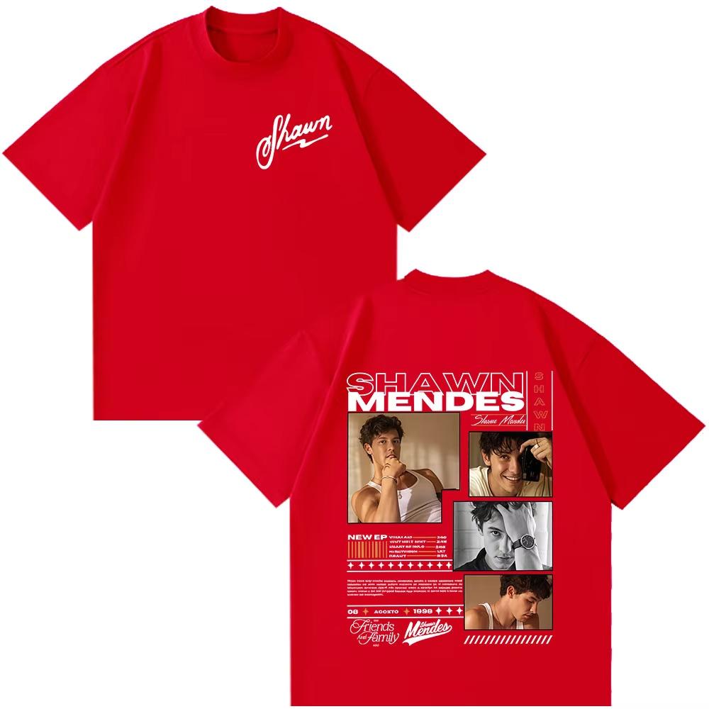 Rapper Shawn Mendes Tour Album 2025 Graphic T Shirt Men Women Hip Hop Fashion Short Sleeve T-shirts Cotton Casual Tee Shirt Tops