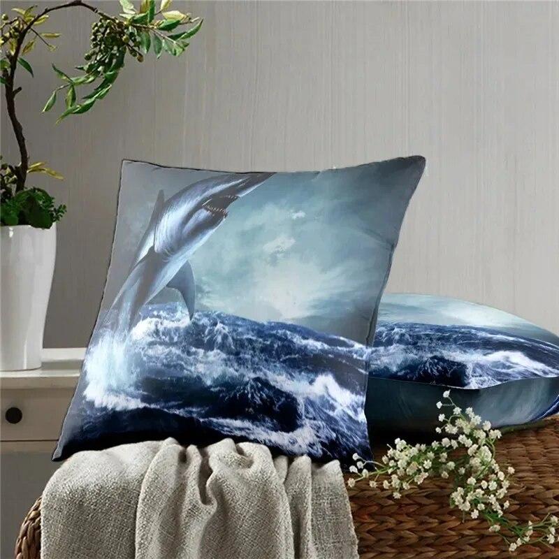 

Акула, Кит, Дельфин, морская черепаха, океан, тема, принт, наволочка, украшение для дома, спальня, гостиная, диван, наволочка 40x40cm