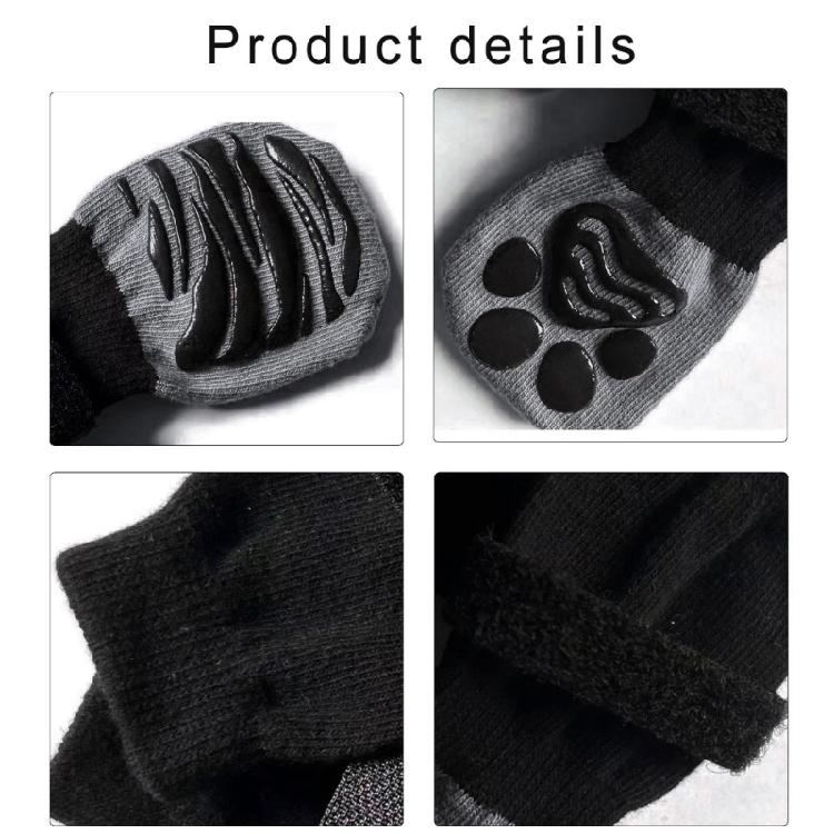 2 Paar Hondensokken Voetbedekking Huisdier Winterschoenen Antislipzolen Outdoor Laarsjes