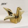 Mantelpiece Decorative Item Geometric Origami Cranes Figurine, Modern Sculpture, Minimalist Shelf Decoration Bird Accent, Nordic Creative Sculpture