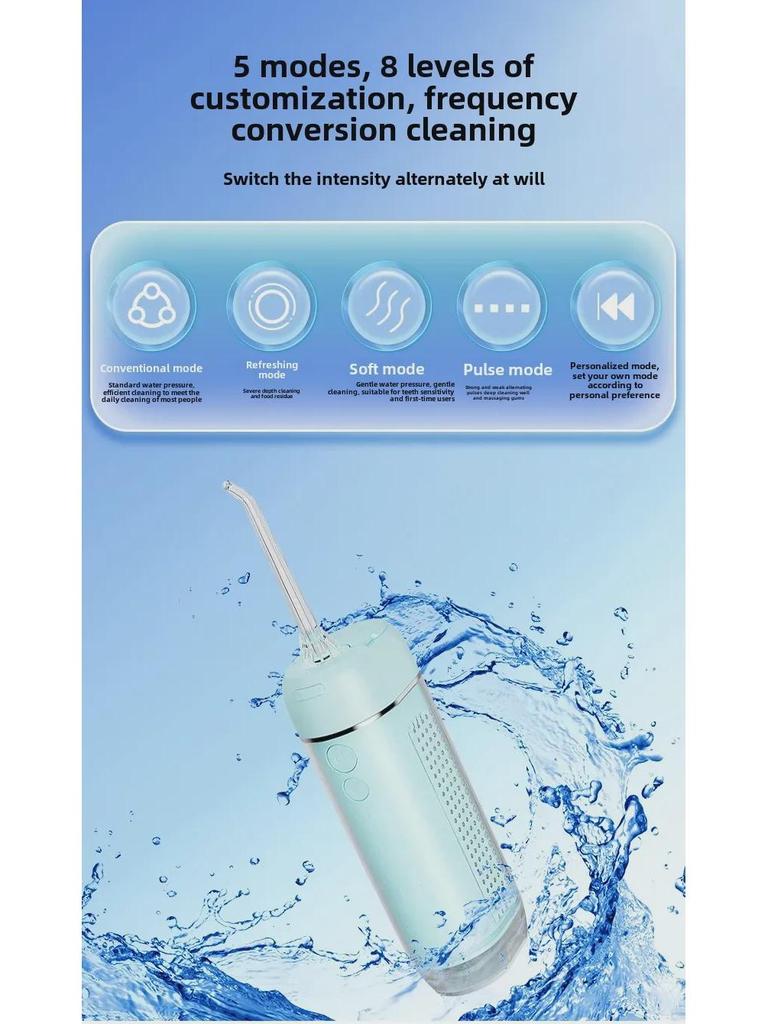 Portable High-Efficiency Electric Mini Water Flosser with 5 Modes