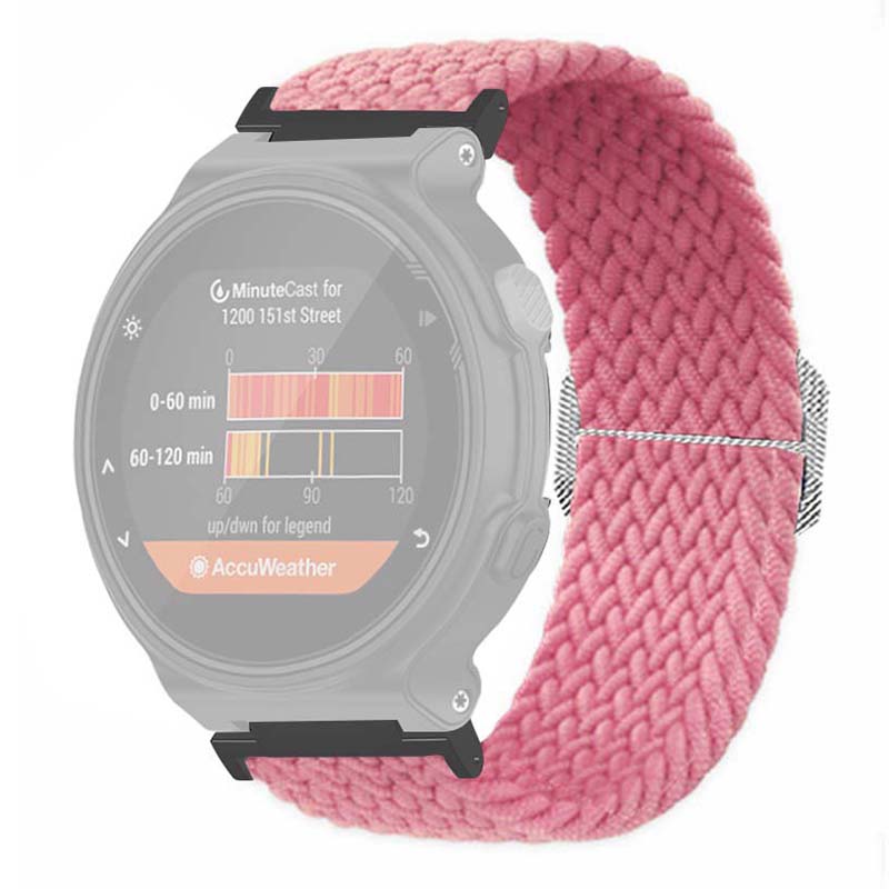 For Garmin Forerunner 220/230/235/735XT/620/630 Watch Strap Stretchy Braided Nylon Band