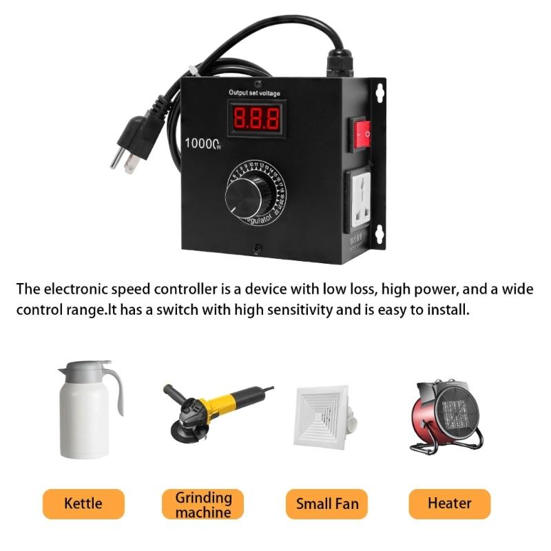 10000W Variable Voltage Controller Highly Power Compacts Dimming Speed Regulator for Electric tool, Kettles or Stove
