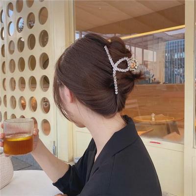 Koreanischer Strass-Perlen-Haarclip - Stilvoller Metall-Kopfschmuck für Frauen