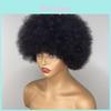 Peruca Afro Africana Mais Vendida Cobertura Completa da Cabeça com Seda de Alta Temperatura para Fantasia Cosplay