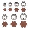 7pcs/set Flower Petal Metal Cutting Dies Set for DIY Faux Leather Crafts - High Carbon Steel Punching, Assorted Sizes (20-50mm)