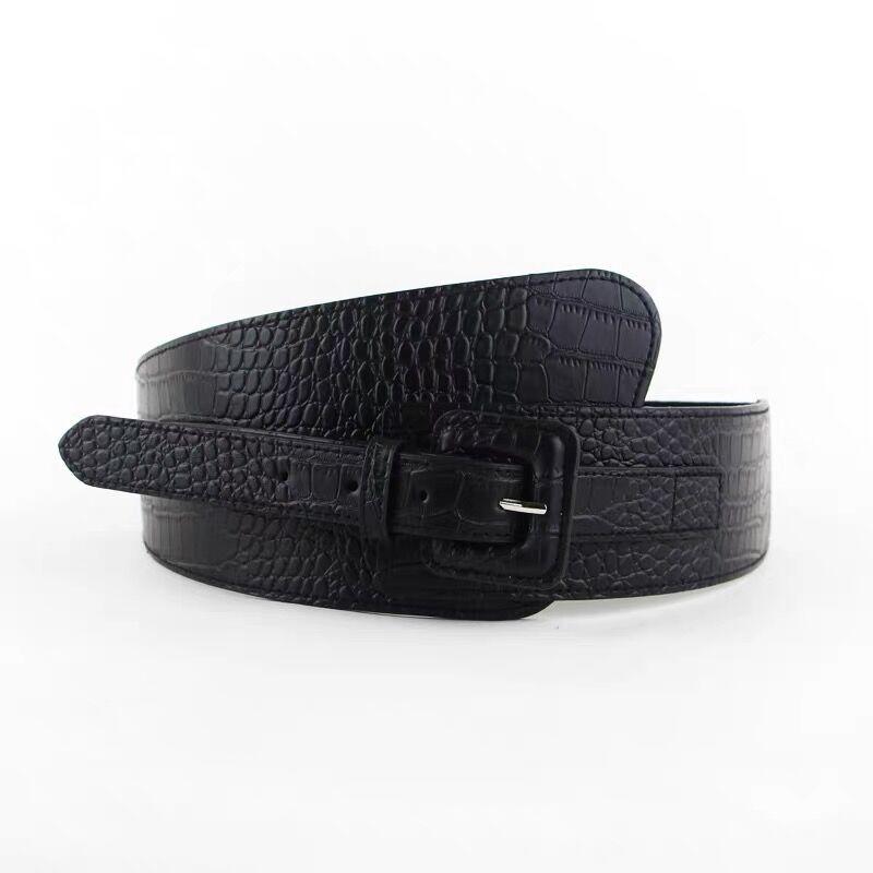 Women's Fashion Temperament Elastic Waist Belt With Coat Skirt Belt Female Outer Wear Abdomen Belt With Suit