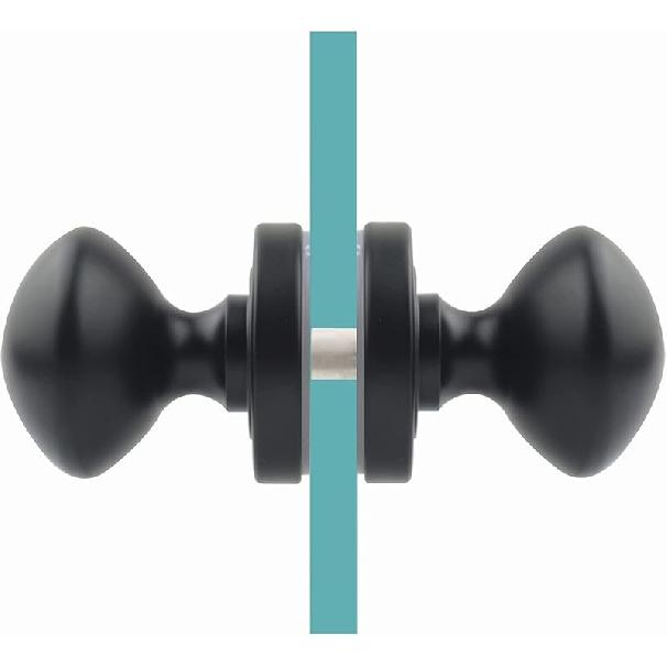 

Shower Door Handles,Glass Door Pull Handle,2 Pack Black Aluminum Alloy Barn Sliding Door Handles|Modern Single Hole Shower Door Knob|Interior Shower DoubleSided чорний