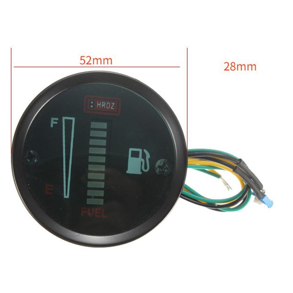 LED Fuel Level Display 12V Fuel Level Indicator Fuel Level Indicator Wear-resistant Material Color-coded Display
