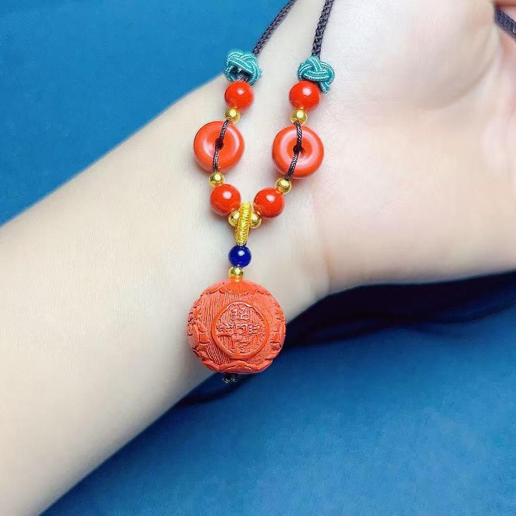 Retro Handmade Ethnic Red Sand Necklace - Unique Fashion Accessory for Women & Couples