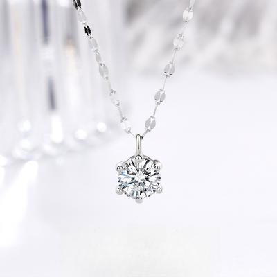 Six-claw Single Diamond Necklace Women's Niche Exquisite Light Luxury High-end Sense Versatile Ins Necklace