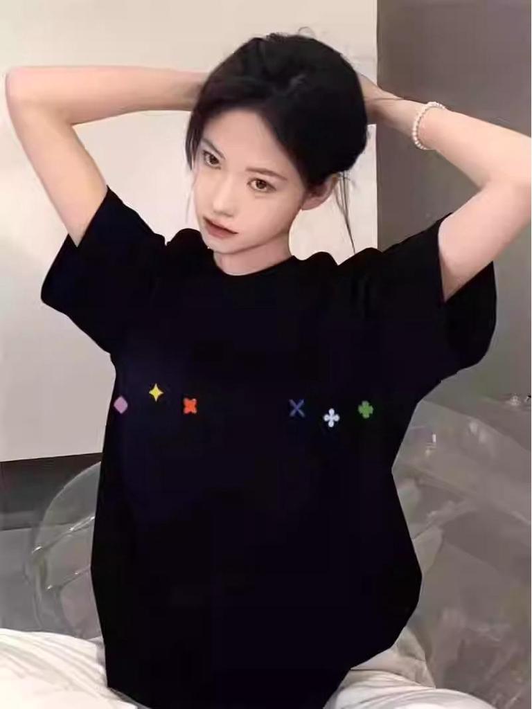 2025 Damen Trendiges Reines Baumwoll-T-Shirt mit Kurzen Ärmeln und Einseitiger Schulter