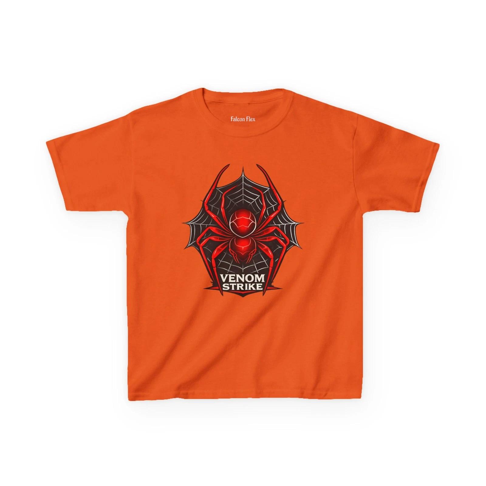 Red Venom Spider Kids Tee | Venom Strike graphic Printed T-shirt for Children 2XL