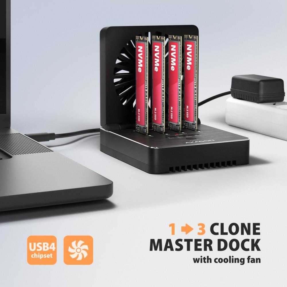 ADSA-M2C44 USB-C 4xNVMe M.2 40Gbps cooler
