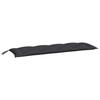 VidaXL Lot de 2 Coussins de Banc de Jardin, Revêtement de Banc avec Jeux de Cordes, Coussin d'Extérieur Imperméable, Noir 361704